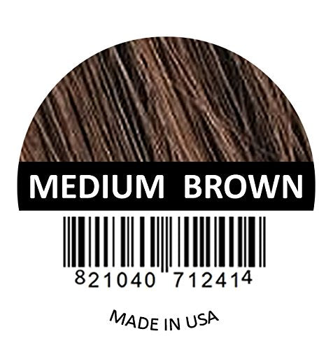 for Thinning Hair - 100% Undetectable Natural Formula - Completely Conceals Hair Loss in Seconds. Covers bald spots. Thicken your hair instantly - 25 Grams Refill (MED. BROWN)