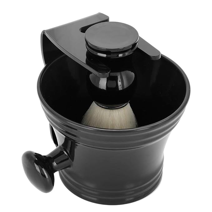 Shaving Brush Set, 3 in 1 Shaving Kit for Men Hair Beard Brush with Stand Shaver Holder and Shaving Bowl Men's Shaving Brush And Bowl Mug for Father Day Gifts