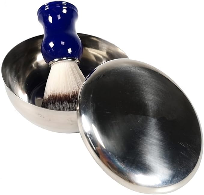 Baluue 1pc Stainless Steel Shaving Bowl Lid Accessory for Men for Traditional Wet Shaving Unbreakable Bubble Bowl for Smooth Lathering
