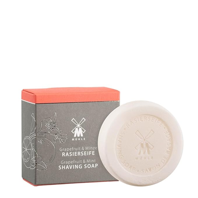 MÜHLE Shaving Soap - Shaving Soap with Grapefruit & Mint for All Skin Types - Fruity & Revitalising - 65 g