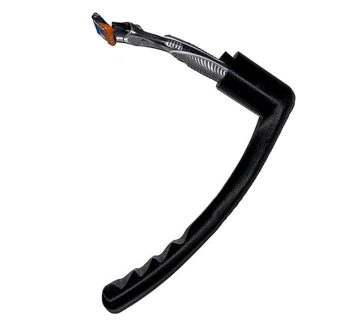 Back Razor Extension for Men – 8.3 Inch Travel Shaving Handle – Compact & Lightweight – Easy Back Shaving for Travel