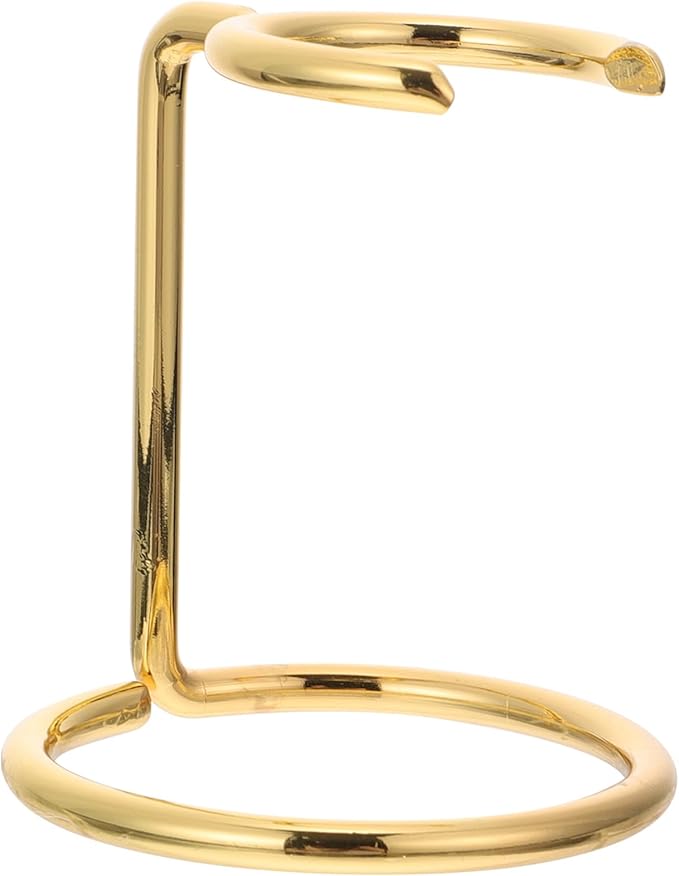 Sewroro Metal Shaving Razor and Brush Stand, Gold Shaving Brush Holder Rack for Men's Bathroom Storage, Sturdy Metal Razor Rack Organizer for Travel and Home Use