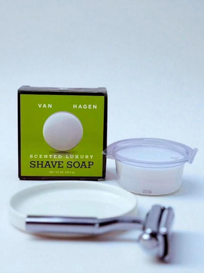 Men's Luxury Scented Shave Soap 3.5 oz – PACK 4 – Classic Wet Shaving Soap for Safety Razors – Rich, Lubricating Lather with Premium Scent – For use in shave and bath