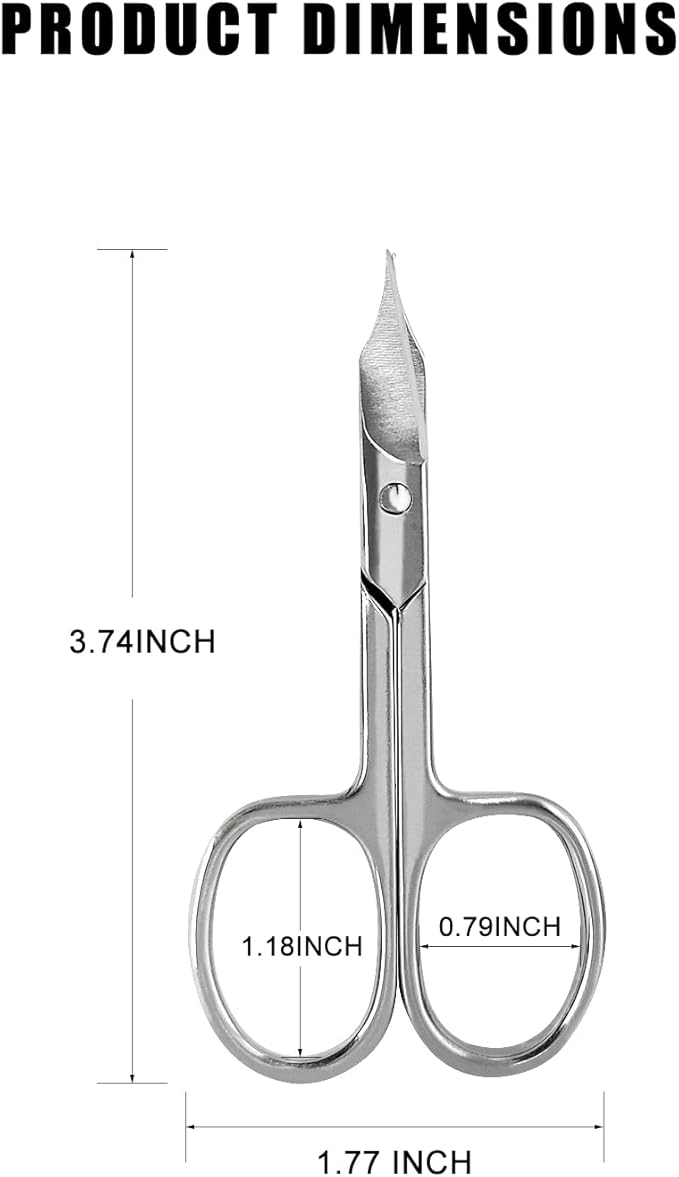 Beauty Scissors Trimmer for Facial Hair, Manicure, Nail, Moustache, Eyebrow, Eyelash, Nose, Ear, Cuticle, Men and Women (1 Pack)