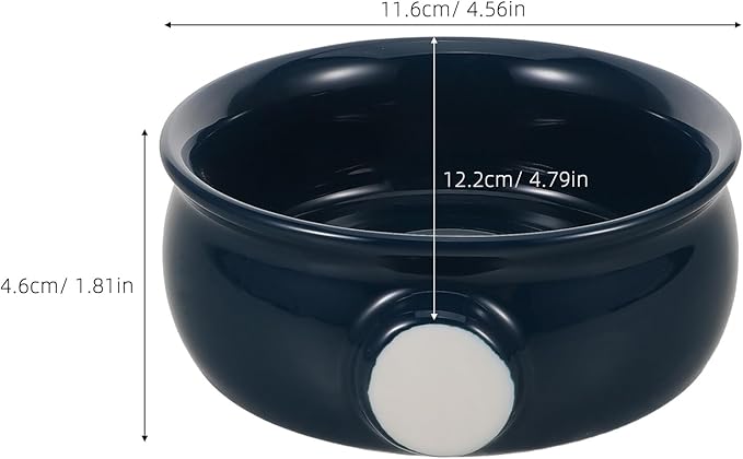 TEHAUX Ceramic Shaving Soap Bowl for Men, Navy Spiral Design Shave Soap Dish with Quick Foaming for Travel and Grooming Accessories
