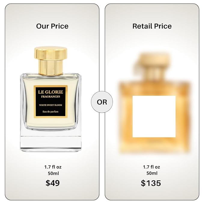 Inspired by C-Hha Ga-bri.e-lle - White Sweet Bloom EDP, Long Lasting Luxury Perfume Spray for Women, All Skin Types, Cruelty Free - 0.33 oz 10ml