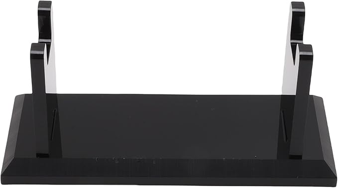 Acrylic Razors Stand Holder, Sturdy Shaving Brush Storage Bracket Countertop Organizer for Bathroom Kitchen Office Desk 10 X 4 X 4.5cm (Black)