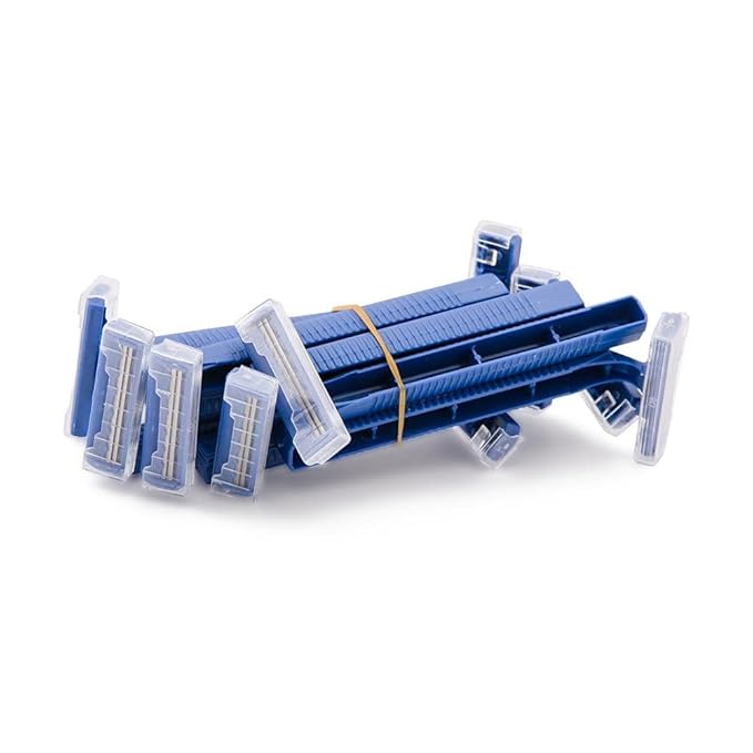 Saferly Double Blade Disposable Razors for Women and Men Shaving and Body Hair Removal, Bulk Box of 100