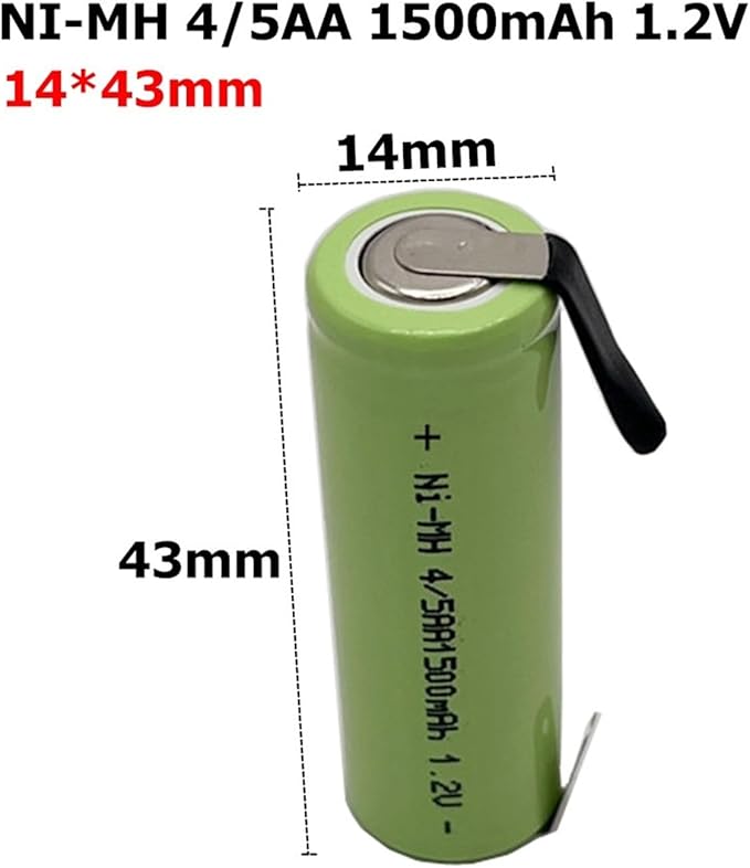 1500mAh Ni-MH 4/5AA Battery .Compatible WithBraun Oral B 3728 3754 3756 Electric Toothbrush