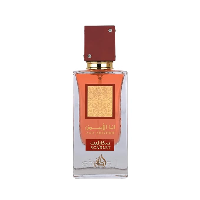 Lattafa Ana Abiyedh Scarlet – Fruity, Floral, Spicy, Sweet – Eau de Parfum Spray Long-Lasting Fragrance for Unisex, 2.0 Ounce / 60 ml