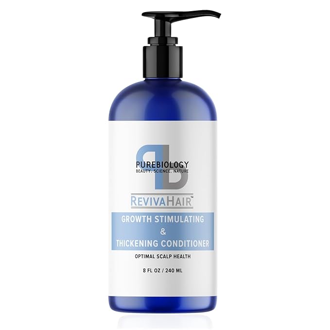 Pure Biology Hair Conditioner for Fine, Damaged Hair - Volumizing Conditioner with Biotin, Keratin, Rosemary and Argan Oils - Moisturizing Conditioner for Dry Hair and Thinning Hair Volume