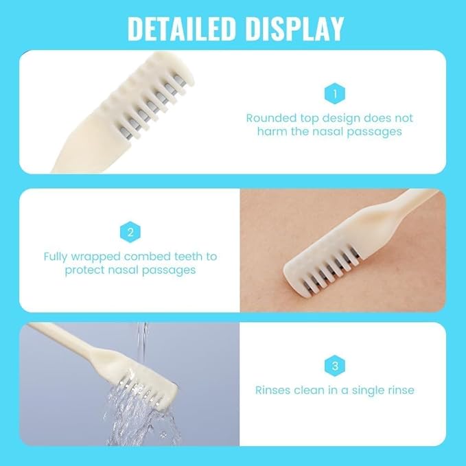 360° Nostril Hair Remover Tool,Portable Nose Hair Trimmer for Men Women,2-in-1 Nasal Hair Cutter,Upgrade Double Sided Nose Knife. (Green, 12 Pcs)