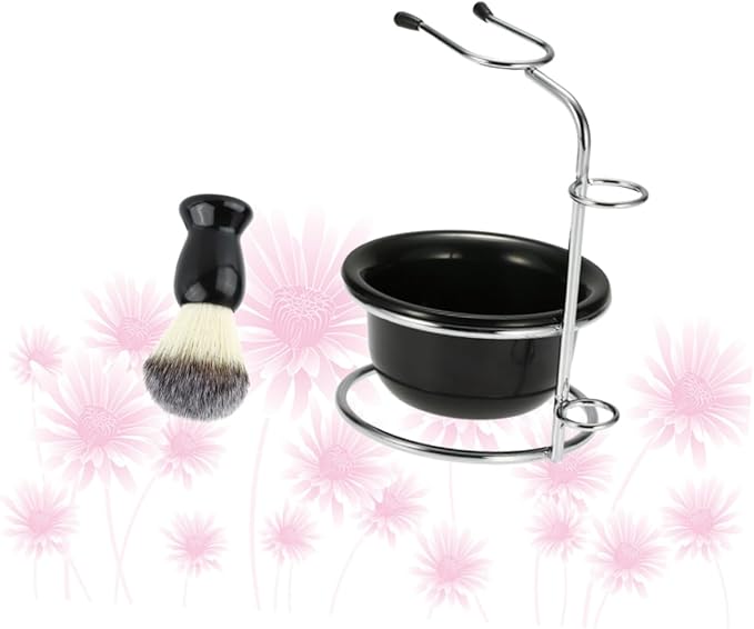 DOITOOL Razor Stand Shaving Brush Set Plastic Soap Bowl Holder Modern for Men Random Color