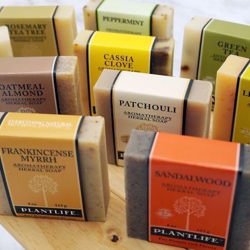 Plantlife Patchouli & Sandalwood Bar Soap Bundle of 2 - Moisturizing and Soothing Soap for Your Skin - Hand Crafted Using Plant-Based Ingredients - Made in California 4oz Bar