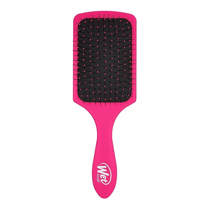 Wet Brush Paddle Detangler Hair Brush, Pink, Ultra-Soft IntelliFlex Bristles with AquaVent Design, Great For Treatment & Mask Application, Women, Men, Wet, Dry and Damaged Hair