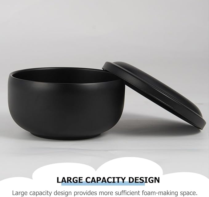 DECHOUS Stainless Steel Shaving Soap Bowl with Lid Men’s Foaming Bubble Bowl for Manual Shaving Grooming Accessories