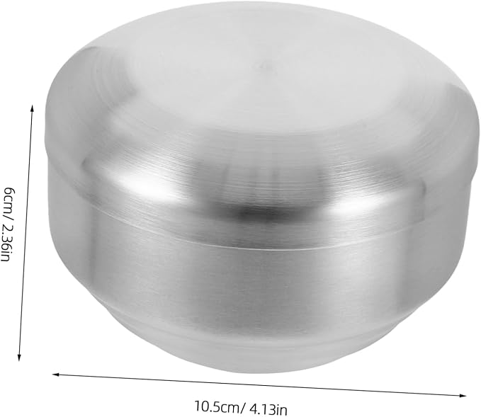 minkissy Stainless Steel Shaving Bowl with Lid for Men Shaving Soap Bowl Elegant Design for Comfortable Use Easy to Clean Foaming Tool for Bathroom Decor