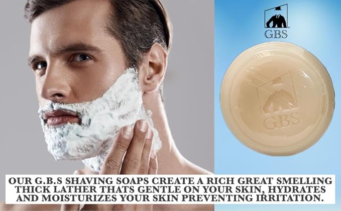 G.B.S Natural Fragrance Free & Lavender Citrus Shaving Soap with Shea Butter for Sensitive Skin Shave Soap for Men (Pack of 2)