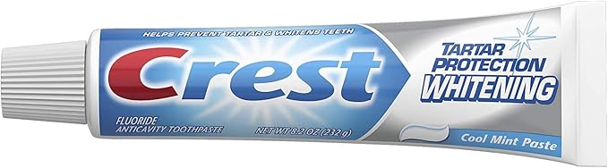 Crest Tartar Protection Whitening Cool Mint Paste Anticavity Toothpaste 8.2 Ounce Tube (Pack of 4)