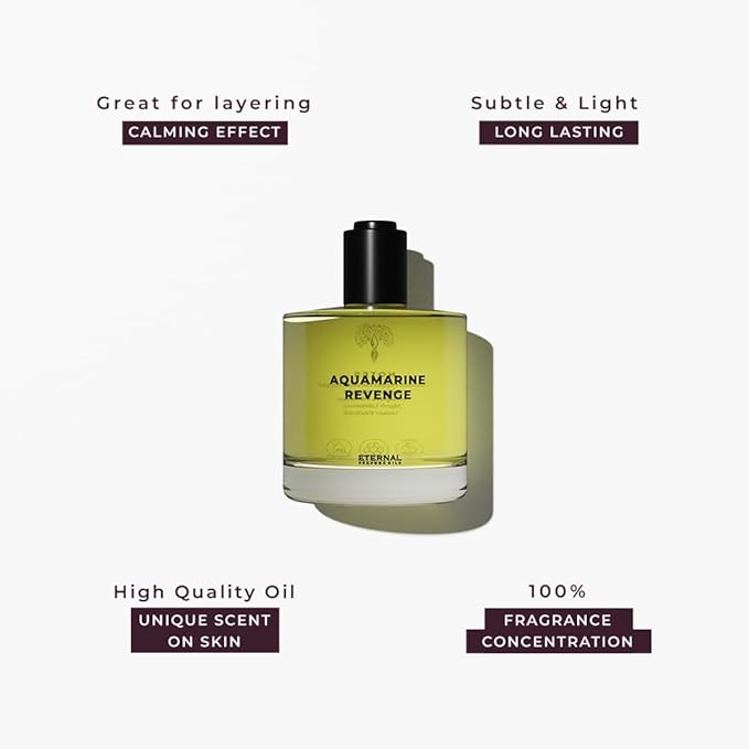 Eternal perfume oils Aquamarine Revenge Perfumes for women Inspired by A L.i.n.e.a.g.e Ec0 Unisex Perfume Oil Long Lasting Perfume for men Designer womens perfume 1.69 FL Oz with 1 FL Oz (pack of 2)