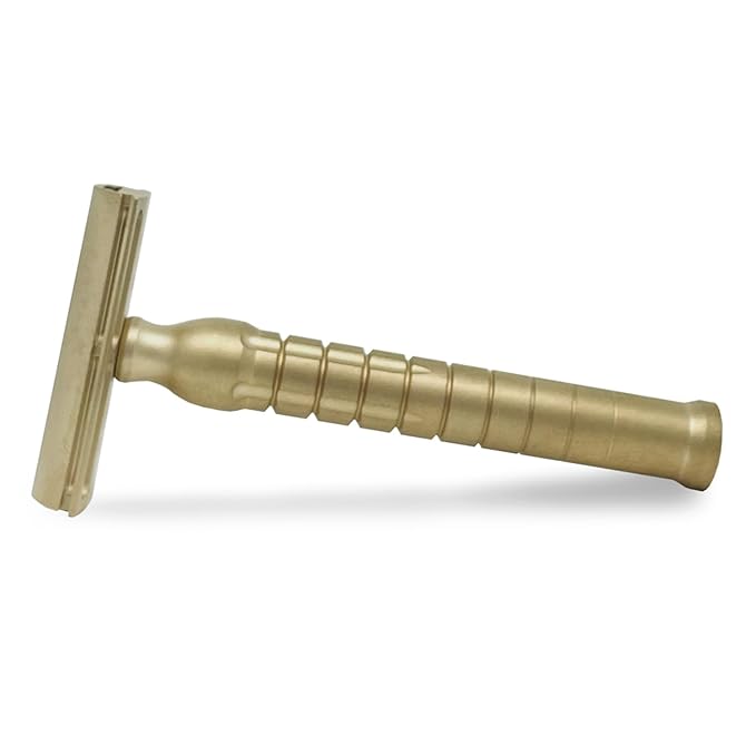 The Goodfellas’ Smile Bayonetta CNC‑Machined 100 % Brass Double‑Edge Safety Razor – Precision Comfort Shave Design, Sand‑Blasted Satin Finish, Crafted in Italy