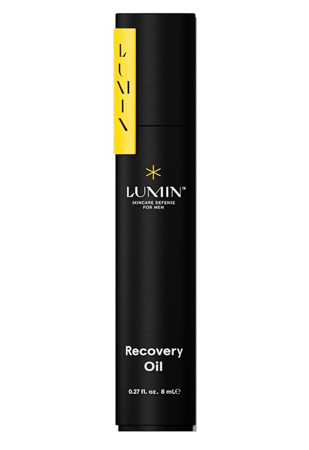 Lumin Recovery Oil for Men – Hydrating Face Oil Stick with Squalane & Argan Oil, Nourishing Moisture for Dry or Tired-Looking Skin, Travel-Friendly, 8ml