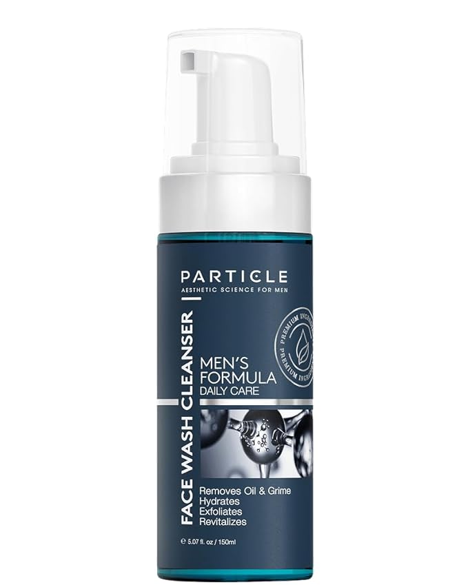 Particle Mens Face Wash - Anti Aging Face Cleanser for Men (5.07 Oz) - Daily Moisturizing Face Wash for Men - Revitalizes, Hydrates & Soothes, All Skin Types & All Ages