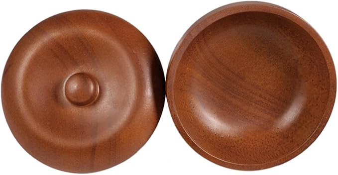 Wooden Shaving Bowl with Lid, Shaving Soap & Cream Bowl for Men Classic Style Easy to Lather Fits Wet Shaving (5#)