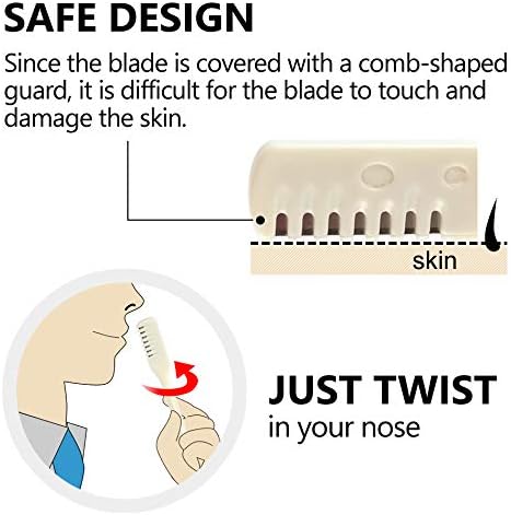 Seki Japan Nose Hair Trimmer Clipper Cutter Safety Protected Razor Hair Removal (Pack of 10 Pieces)