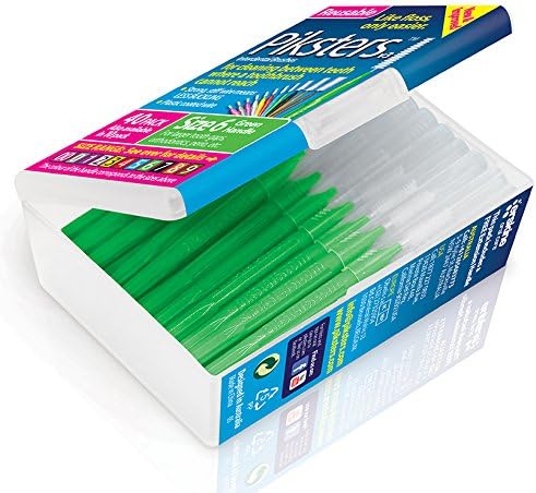 Piksters Interdental Brushes, 40 pk, Size 6, Interdental Tooth Brush for Larger Gaps, Gum Soft Bristles for Plaque Removal, Safe for Braces