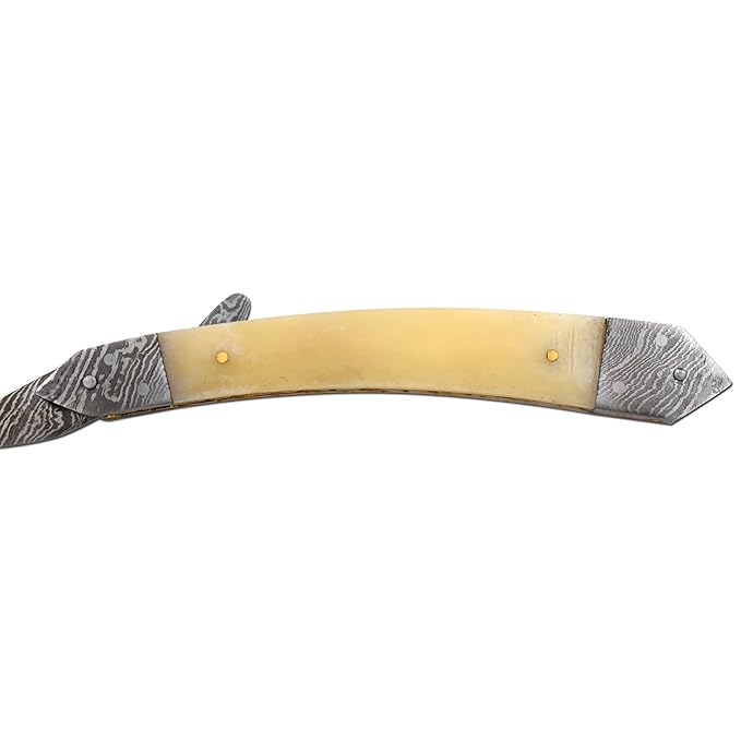 Straight Razor | Straight Edge-Razor Sharp High Hardness Real Damascus Steel Cutthroat Straight Edge-Blade | Barber Razor (332)
