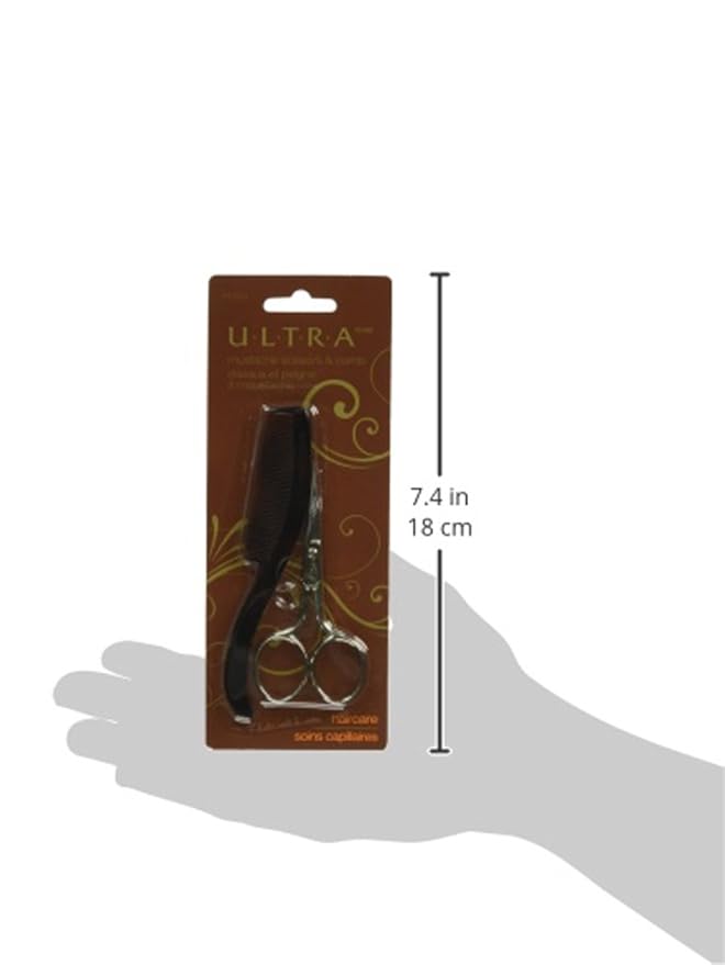 Ultra 3 1/2 Inch Mustache Scissors and Comb