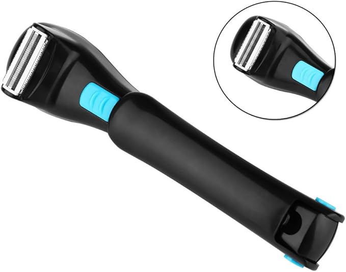 Hemoton Electric Back Shaver for Men Body Grooming Battery Operated DIY Hair Removal Razor with Ergonomic Design for Smooth Back Hair Trimming