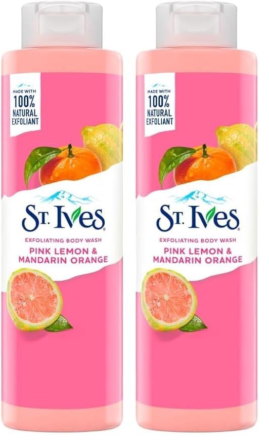 St. Ives Body Wash Pink Lemon and Mandarin Orange 22 Ounce (Pack of 2)