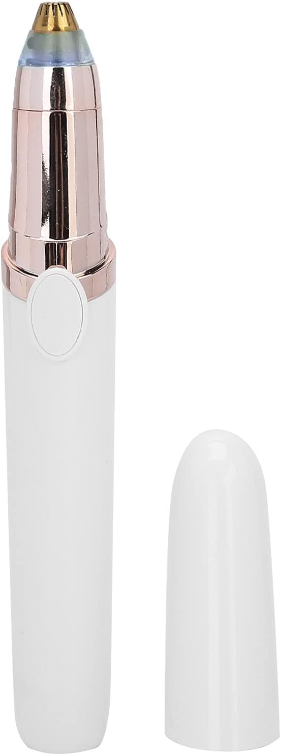 Horoper Eyebrow Facial Trimmer, Painless USB Eyebrow Trimmer Women Electric Face Eyebrow Hair Removal Machine, for Face Lip Chin (White)