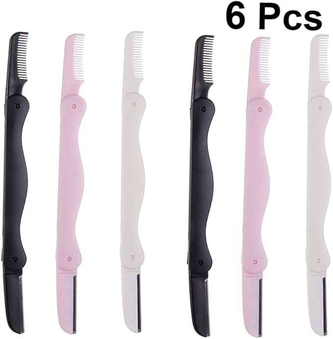 Beaupretty 12pcs Eyebrow Trimmer Set Double-sided for Precision Grooming Portable Hair Shaper Kit for Women Includes White Black White Options for Home and Outdoor Use