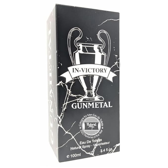 Hybrid & Company In Victory Gunmetal Cologne for Men Eau De Toilette Natural Spray Masculine Scent, 3.4 Fl Oz