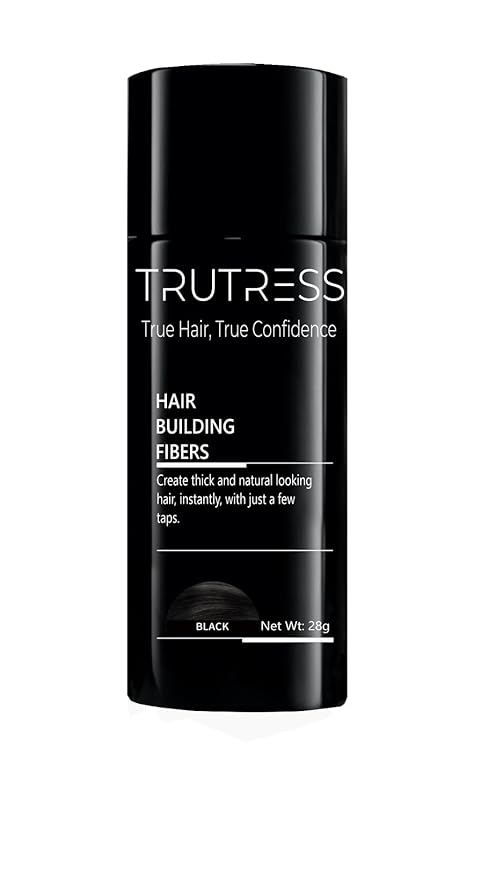 Hair Building Fibers, 28g - for Thinning Hair Instantly Thicker, Complete Looking Hair 6 Shades for Men Women (Black)