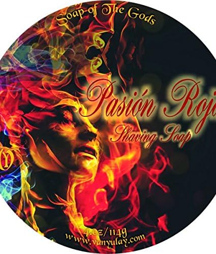 Passion Roja - Shaving Soap with Cocoa Butter & Olive Oil. Nourishing and Moisturizing for Men and Women.
