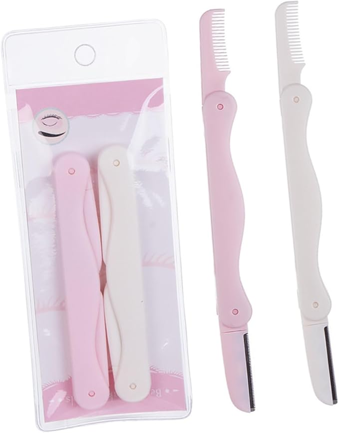 Beaupretty 12pcs Eyebrow Trimmer Set Double-sided for Precision Grooming Portable Hair Shaper Kit for Women Includes White Black White Options for Home and Outdoor Use