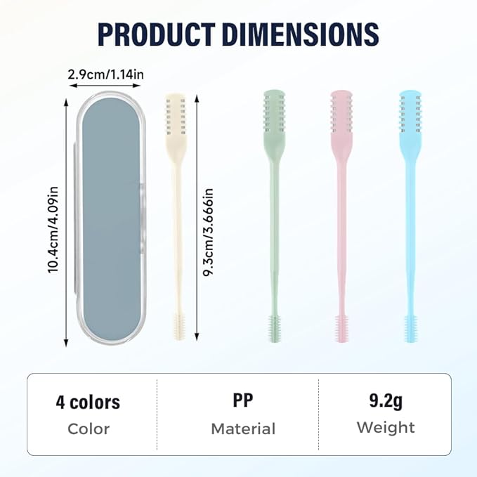 2-in-1 Nasal Hair Cutter, Nose Hair Trimmer for Men Women, 360° Rotating Portable Manual Nose Hair Remover Tool with Ear Picker, Double Sided Noses Hairs Knife Travel Essentials (Coffee, 3PC)