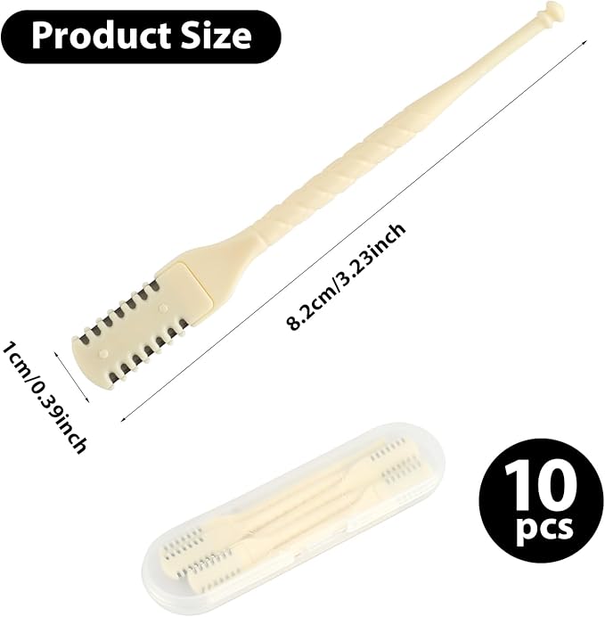 10-Pack Set Nose Hair Trimmer 360° Rotation,2-in-1 Nose Hair Cutter with Ear Pick, Nasal Hair Cutter for Women and Men, Safe, Portable, Easy to Clean, Suitable for Travel and Household Use