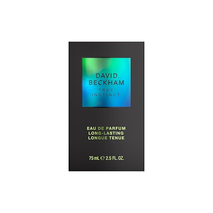 David Beckham True Instict Eau de Parfum 2.5 fl oz (Pack of 1), Notes of Pine, Cedarwood, and Vetiver, Men's Fragrance, Long Lasting, Everyday Fragrance, Travel Size