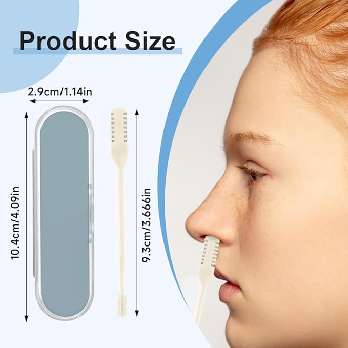 Nasal Hair Cutter, 2026 New Portable Manual Nose Hair Trimmer for Men Women, Double Sided 360° Rotating Nose Hair Remover Grooming Tool Travel Essentials (Pink, 6 Pcs)
