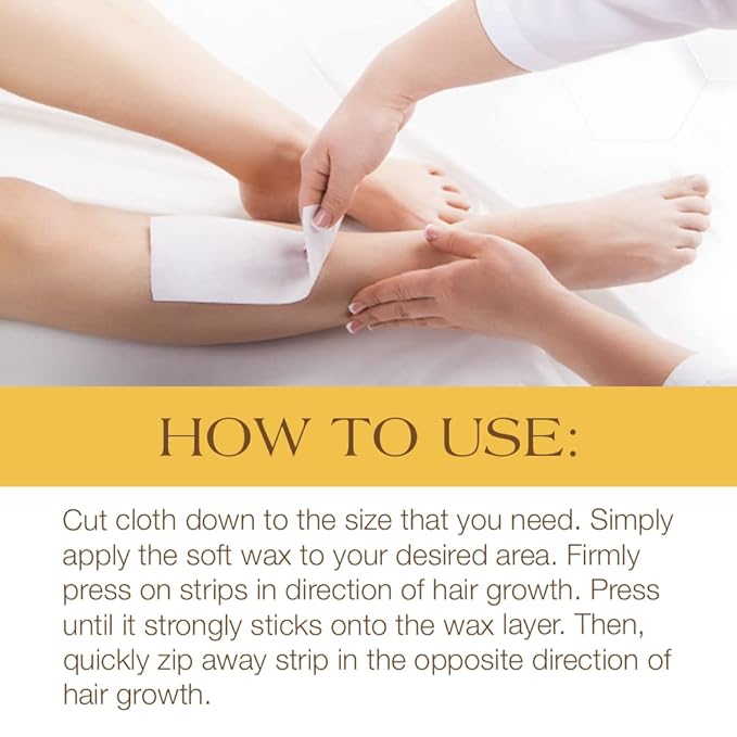 GiGi Bleached Muslin Epilating Roll for Soft Wax – Professional Hair Removal Waxing Strip Roll, 40 Yards