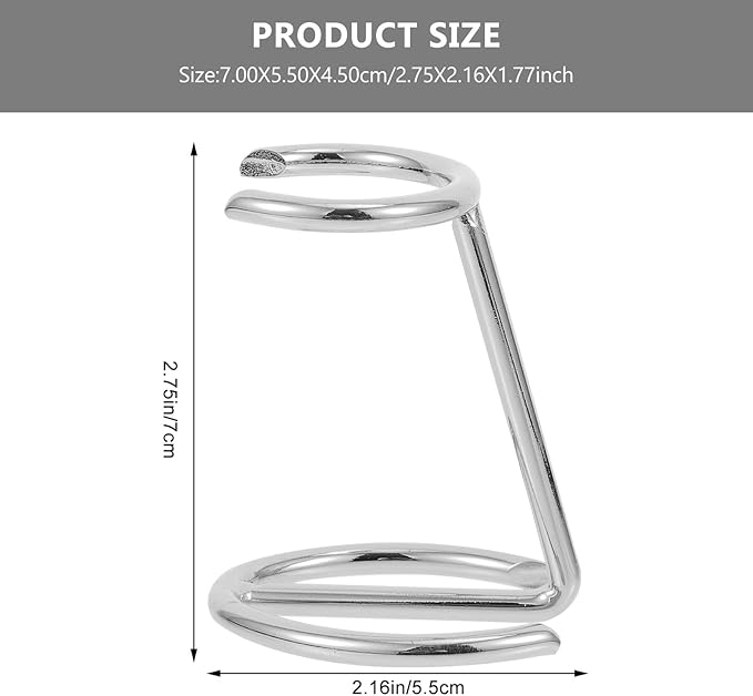 CLISPEED Men's Razor Brush Stand and Ferroalloy Razor Holder Organizer for Bathroom Storage, Silver Shaving Brush Rack for Shower Use