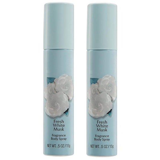 Body Spray of Signature Fresh White Musk Unisex, 0.5 Fl Oz (Pack of 2) Long-Lasting