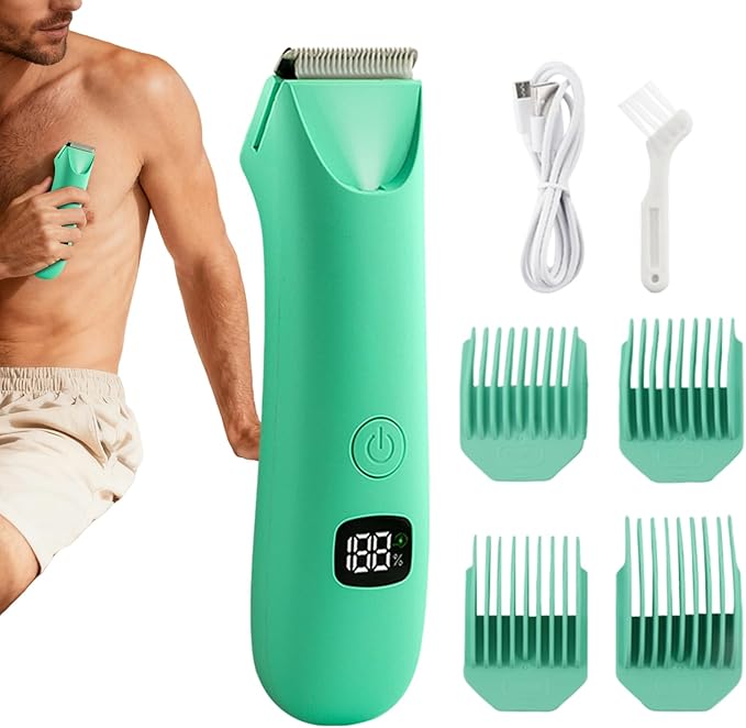 Body Trimmer for Men - Advanced Sensitive Skin Safe Blade, Professional Precision Shaving Machine, LED Battery Indicator, Ergonomic Handling Unit | for Manscaping Underarm Leg Hair Removal Device