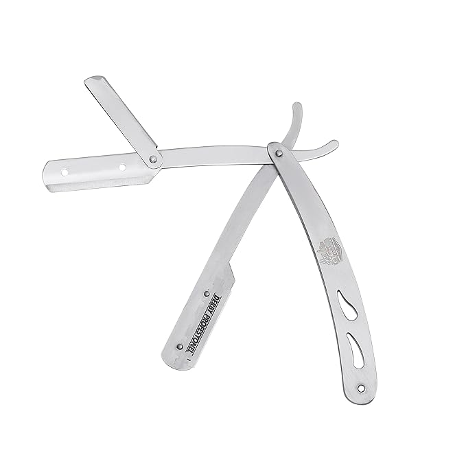 The Shave Factory Straight Edge Razor Kit - with Single Stainless Steel razors (Stell + Derby Premium)