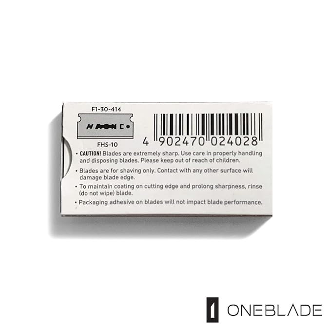 30 Feather FHS-10 Japanese Steel Razor Blades - Refill for OneBlade Core, Hybrid, & Genesis Razors - Single Blade Razor